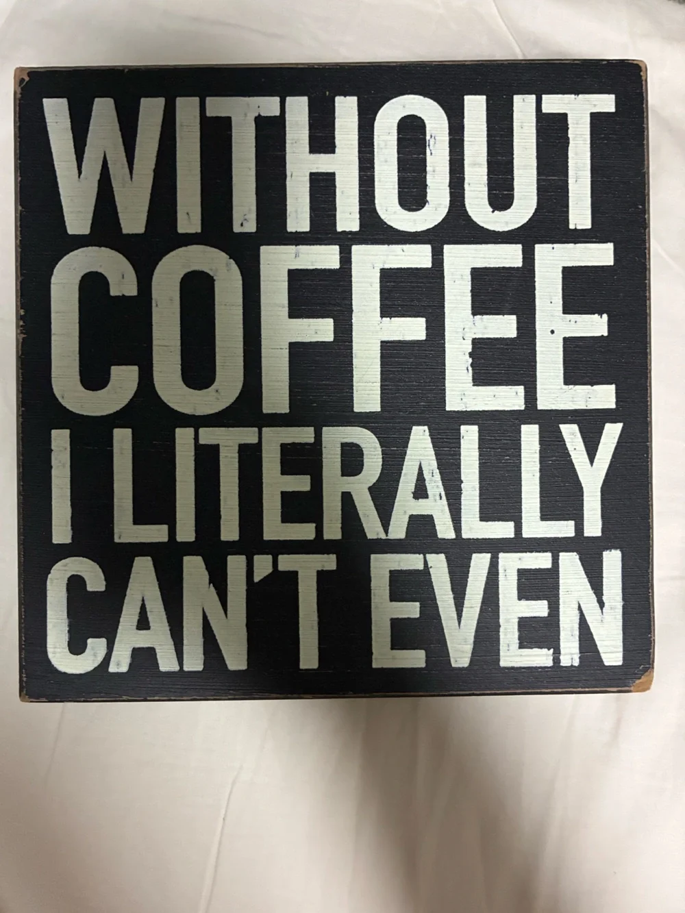 Black & White Coffee Typography Wall Plaque
